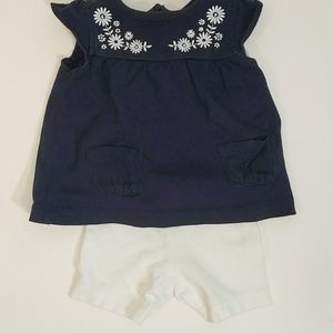Carter's top shorts outfit
